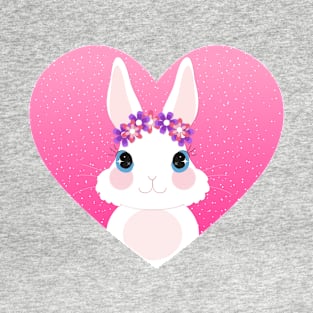 Bunny Rabbit Cute flower T-Shirt